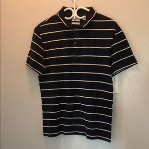 Lacoste | M | Navy Striped Polo Shirt
